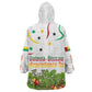 Guinea-Bissau Independence Day Kid Wearable Blanket Hoodie African Wildlife Cashew Harvest Cultural Pride