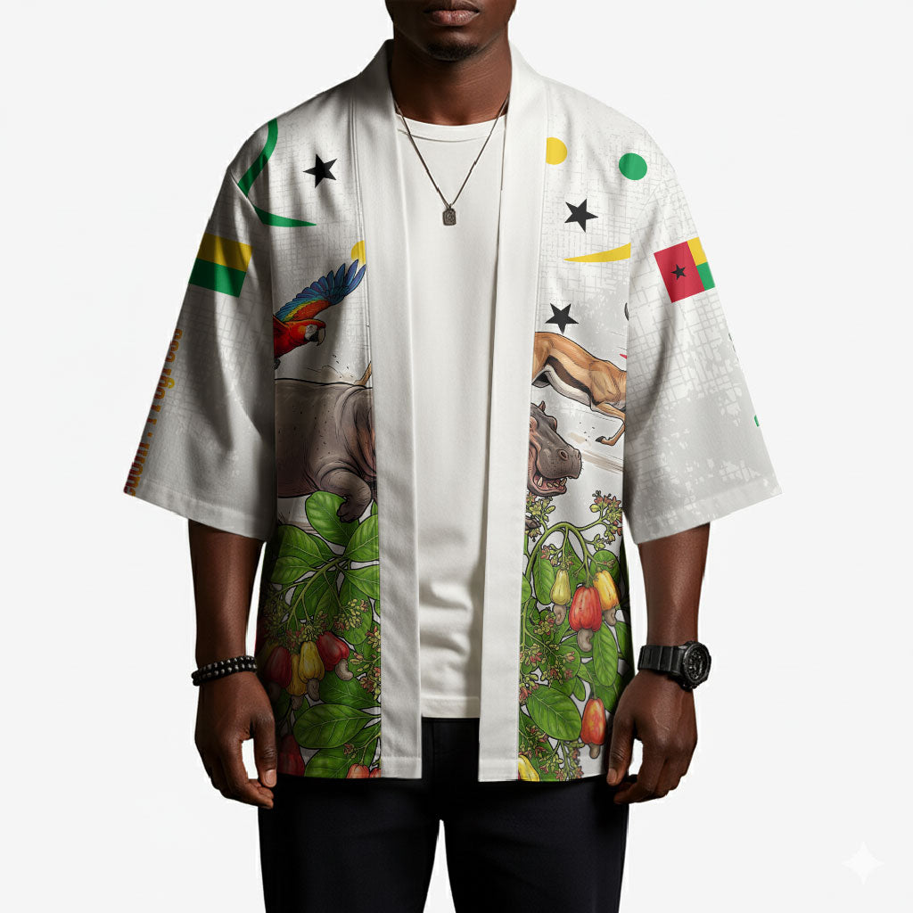 Guinea-Bissau Independence Day Kimono African Wildlife Cashew Harvest Cultural Pride