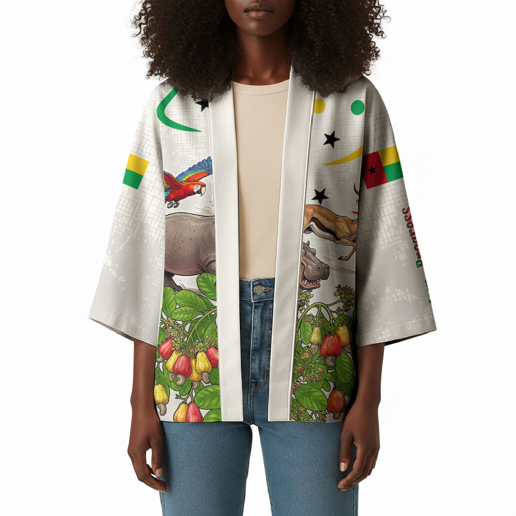 Guinea-Bissau Independence Day Kimono African Wildlife Cashew Harvest Cultural Pride