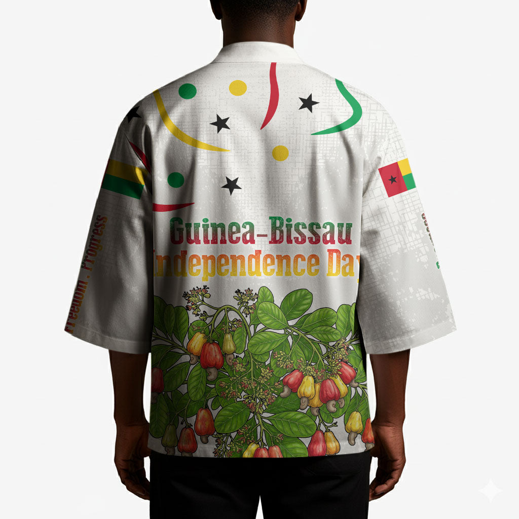 Guinea-Bissau Independence Day Kimono African Wildlife Cashew Harvest Cultural Pride