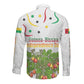 Guinea-Bissau Independence Day Long Sleeve Button Shirt African Wildlife Cashew Harvest Cultural Pride