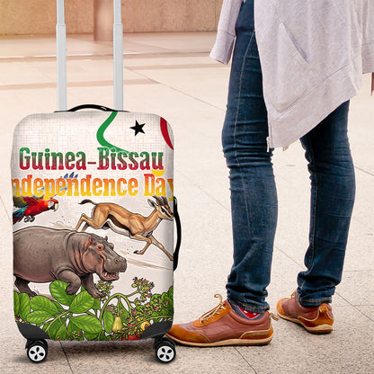 Guinea-Bissau Independence Day Luggage Cover African Wildlife Cashew Harvest Cultural Pride