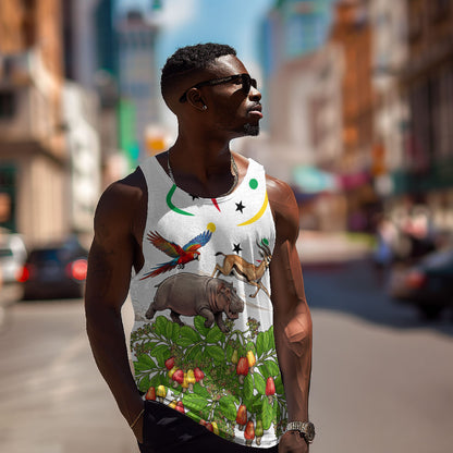 Guinea-Bissau Independence Day Men Tank Top African Wildlife Cashew Harvest Cultural Pride