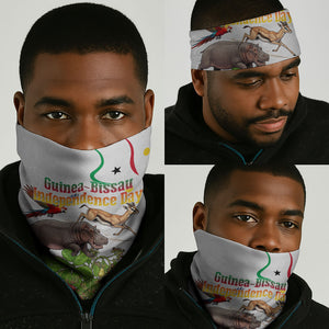 Guinea-Bissau Independence Day Neck Gaiter African Wildlife Cashew Harvest Cultural Pride