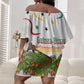 Guinea-Bissau Independence Day Off Shoulder Short Dress African Wildlife Cashew Harvest Cultural Pride
