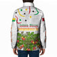 Guinea-Bissau Independence Day Padded Jacket African Wildlife Cashew Harvest Cultural Pride