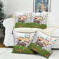Guinea-Bissau Independence Day Pillow Cover African Wildlife Cashew Harvest Cultural Pride