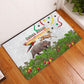 Guinea-Bissau Independence Day Rubber Doormat African Wildlife Cashew Harvest Cultural Pride