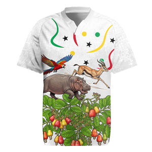 Guinea-Bissau Independence Day Rugby Jersey African Wildlife Cashew Harvest Cultural Pride