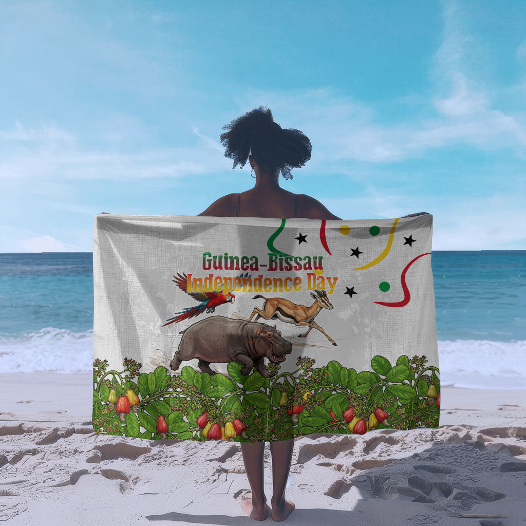 Guinea-Bissau Independence Day Sarong African Wildlife Cashew Harvest Cultural Pride