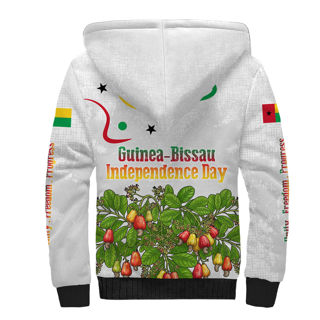 Guinea-Bissau Independence Day Sherpa Hoodie African Wildlife Cashew Harvest Cultural Pride