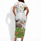 Guinea-Bissau Independence Day Short Sleeve Bodycon Dress African Wildlife Cashew Harvest Cultural Pride