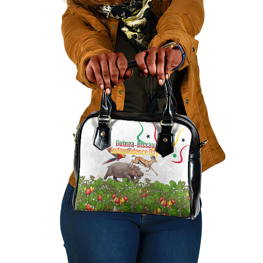 Guinea-Bissau Independence Day Shoulder Handbag African Wildlife Cashew Harvest Cultural Pride