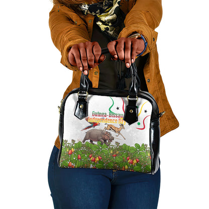 Guinea-Bissau Independence Day Shoulder Handbag African Wildlife Cashew Harvest Cultural Pride