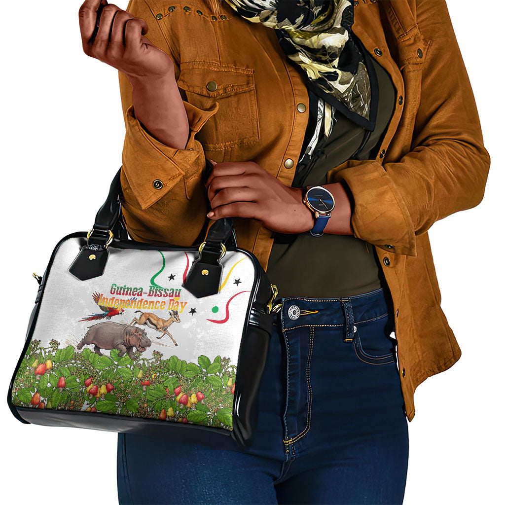 Guinea-Bissau Independence Day Shoulder Handbag African Wildlife Cashew Harvest Cultural Pride