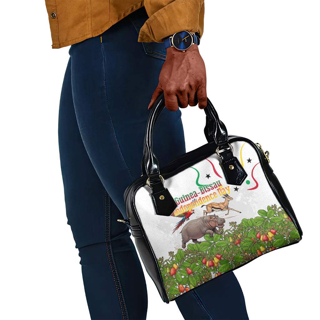 Guinea-Bissau Independence Day Shoulder Handbag African Wildlife Cashew Harvest Cultural Pride