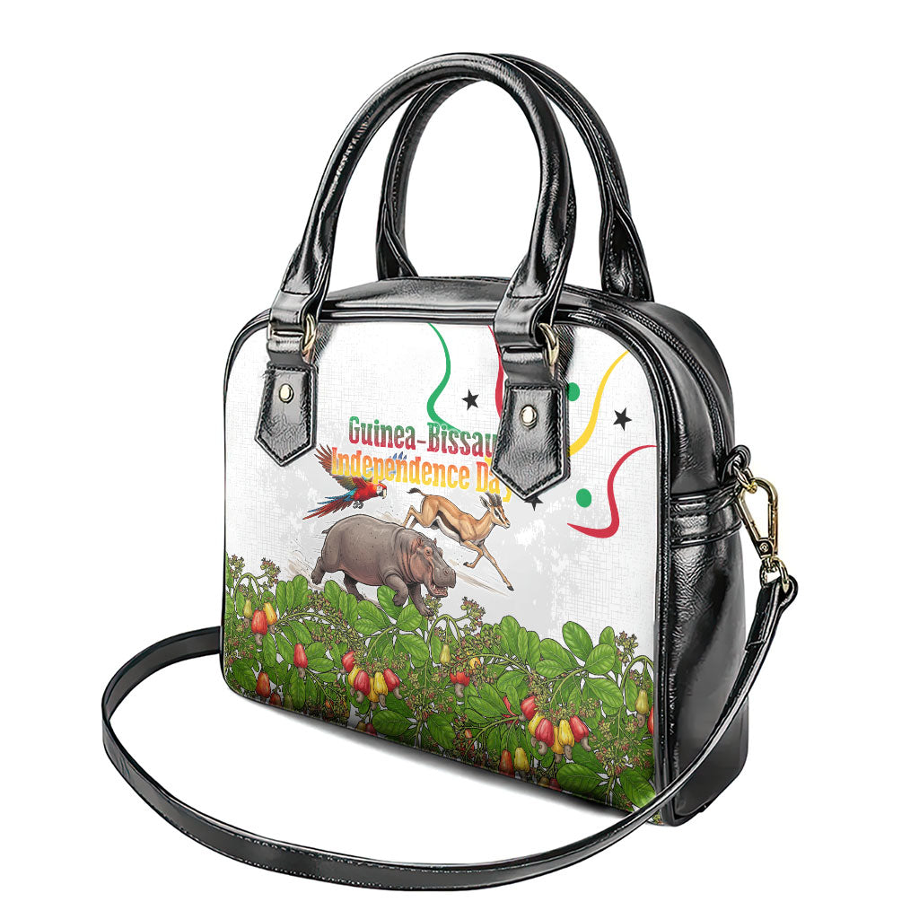 Guinea-Bissau Independence Day Shoulder Handbag African Wildlife Cashew Harvest Cultural Pride