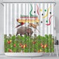 Guinea-Bissau Independence Day Shower Curtain African Wildlife Cashew Harvest Cultural Pride