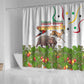 Guinea-Bissau Independence Day Shower Curtain African Wildlife Cashew Harvest Cultural Pride