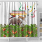 Guinea-Bissau Independence Day Shower Curtain African Wildlife Cashew Harvest Cultural Pride