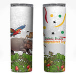 Guinea-Bissau Independence Day Skinny Tumbler African Wildlife Cashew Harvest Cultural Pride