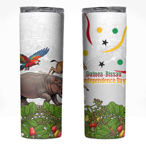 Guinea-Bissau Independence Day Skinny Tumbler African Wildlife Cashew Harvest Cultural Pride