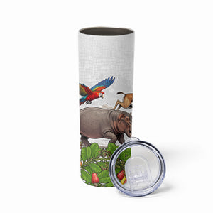 Guinea-Bissau Independence Day Skinny Tumbler African Wildlife Cashew Harvest Cultural Pride