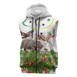 Guinea-Bissau Independence Day Sleeveless Zip Hoodie African Wildlife Cashew Harvest Cultural Pride