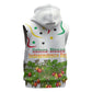Guinea-Bissau Independence Day Sleeveless Zip Hoodie African Wildlife Cashew Harvest Cultural Pride
