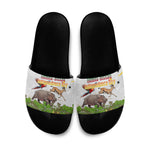 Guinea-Bissau Independence Day Slide Sandals African Wildlife Cashew Harvest Cultural Pride