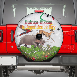 Guinea-Bissau Independence Day Spare Tire Cover African Wildlife Cashew Harvest Cultural Pride