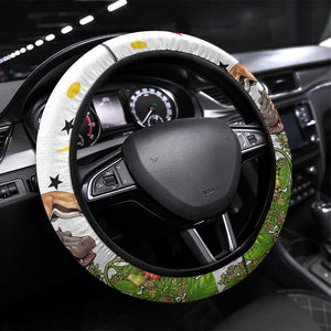 Guinea-Bissau Independence Day Steering Wheel Cover African Wildlife Cashew Harvest Cultural Pride