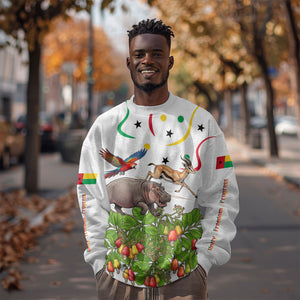 Guinea-Bissau Independence Day Sweatshirt African Wildlife Cashew Harvest Cultural Pride