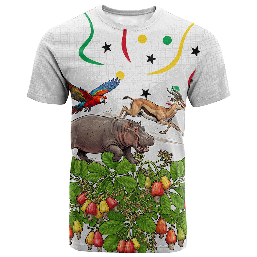 Guinea-Bissau Independence Day T shirt African Wildlife Cashew Harvest Cultural Pride