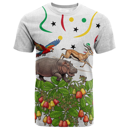 Guinea-Bissau Independence Day T shirt African Wildlife Cashew Harvest Cultural Pride