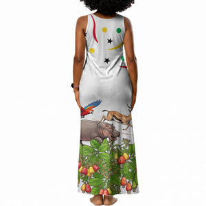 Guinea-Bissau Independence Day Tank Maxi Dress African Wildlife Cashew Harvest Cultural Pride