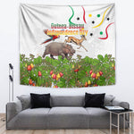 Guinea-Bissau Independence Day Tapestry African Wildlife Cashew Harvest Cultural Pride