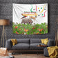 Guinea-Bissau Independence Day Tapestry African Wildlife Cashew Harvest Cultural Pride