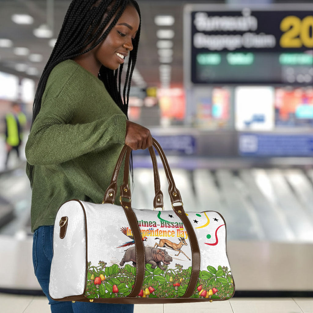Guinea-Bissau Independence Day Travel Bag African Wildlife Cashew Harvest Cultural Pride