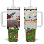 Guinea-Bissau Independence Day Tumbler With Handle African Wildlife Cashew Harvest Cultural Pride