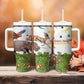 Guinea-Bissau Independence Day Tumbler With Handle African Wildlife Cashew Harvest Cultural Pride