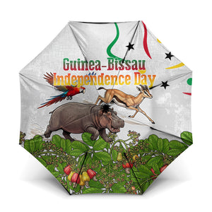 Guinea-Bissau Independence Day Umbrella African Wildlife Cashew Harvest Cultural Pride