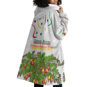 Guinea-Bissau Independence Day Wearable Blanket Hoodie African Wildlife Cashew Harvest Cultural Pride