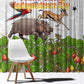 Guinea-Bissau Independence Day Window Curtain African Wildlife Cashew Harvest Cultural Pride
