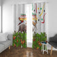 Guinea-Bissau Independence Day Window Curtain African Wildlife Cashew Harvest Cultural Pride