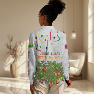 Guinea-Bissau Independence Day Women Casual Shirt African Wildlife Cashew Harvest Cultural Pride