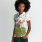 Guinea-Bissau Independence Day Women Polo Shirt African Wildlife Cashew Harvest Cultural Pride