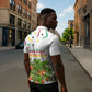 Guinea-Bissau Independence Day Zipper Polo Shirt African Wildlife Cashew Harvest Cultural Pride