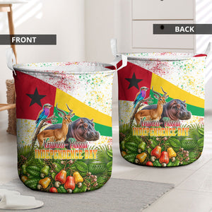 Guinea-Bissau Independence Day Laundry Basket African Wildlife Cashew Harvest National Flag