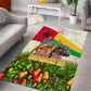 Guinea-Bissau Independence Day Area Rug African Wildlife Cashew Harvest National Flag